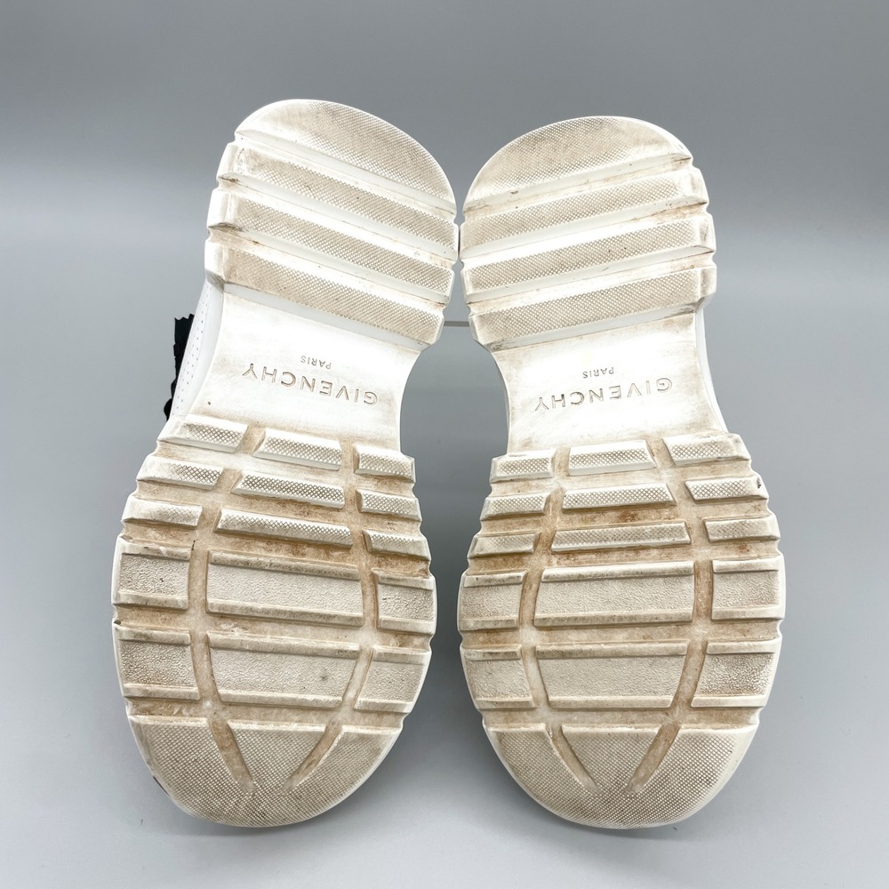 Givenchy Spectre Runner White Perforated Leather Zip Low Top Sneakers Womens 37 - Picture 13 of 15